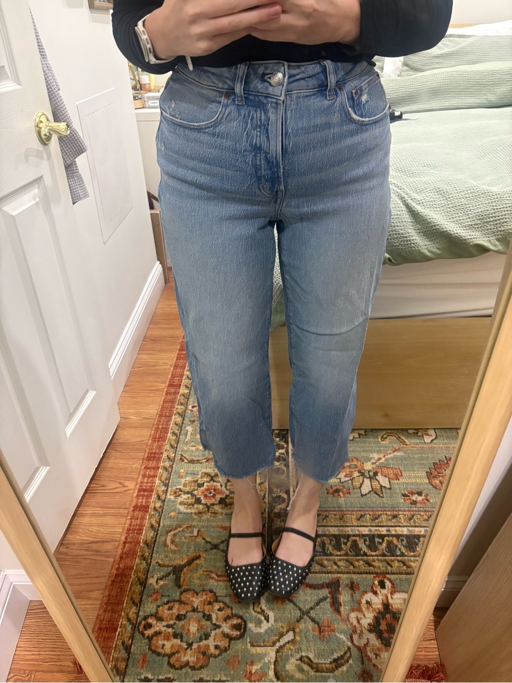 Madewell Light Blue High-Rise Cropped Straight Jeans